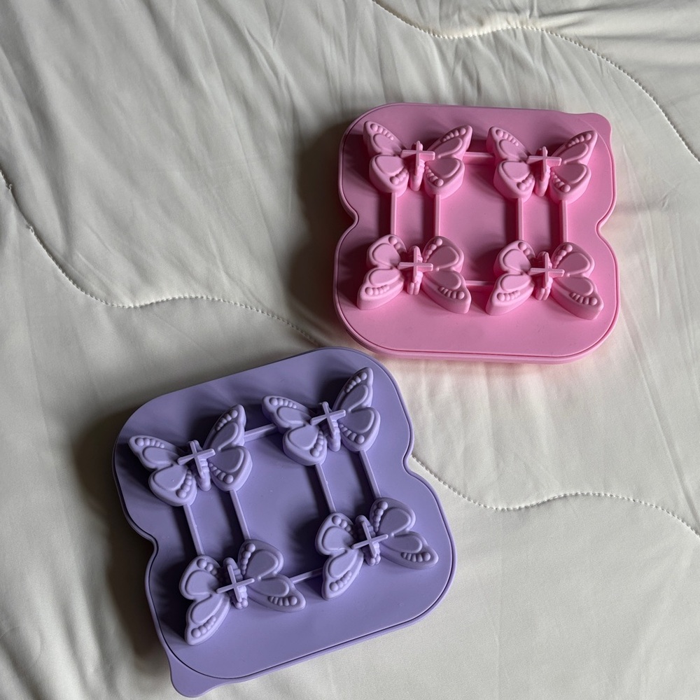 Butterfly Silicone Mold Set in Pink and Purple